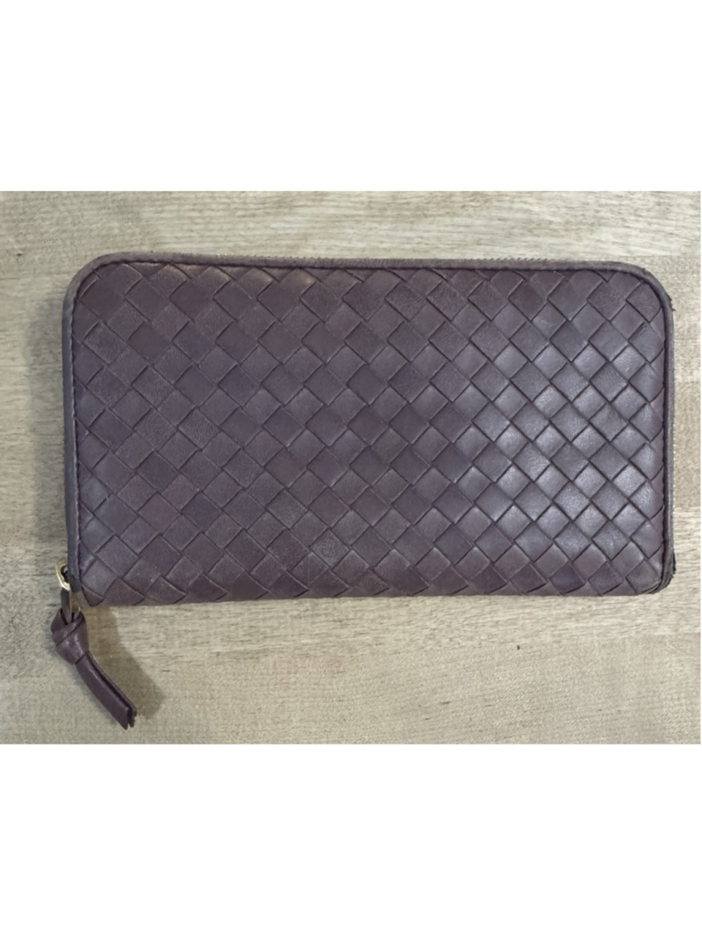 Bottega Veneta Authentic Intrecciato Leather Zip Around Women Wallet Mauve - Picture 11 of 14